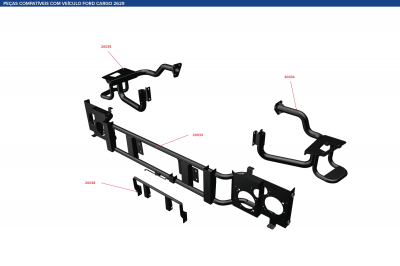 Suporte Central Do Parachoque Ford Cargo Bonfanti