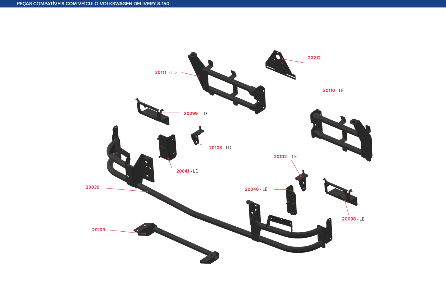 Coxim Dianteiro Motor Vw 5-140 8-150 Delivery Suporte Rei